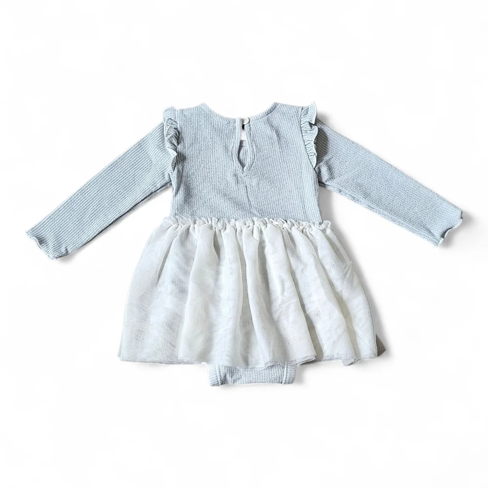 Old Navy Baby Girl Long Sleeve Tutu Dress Romper Size 6–12M